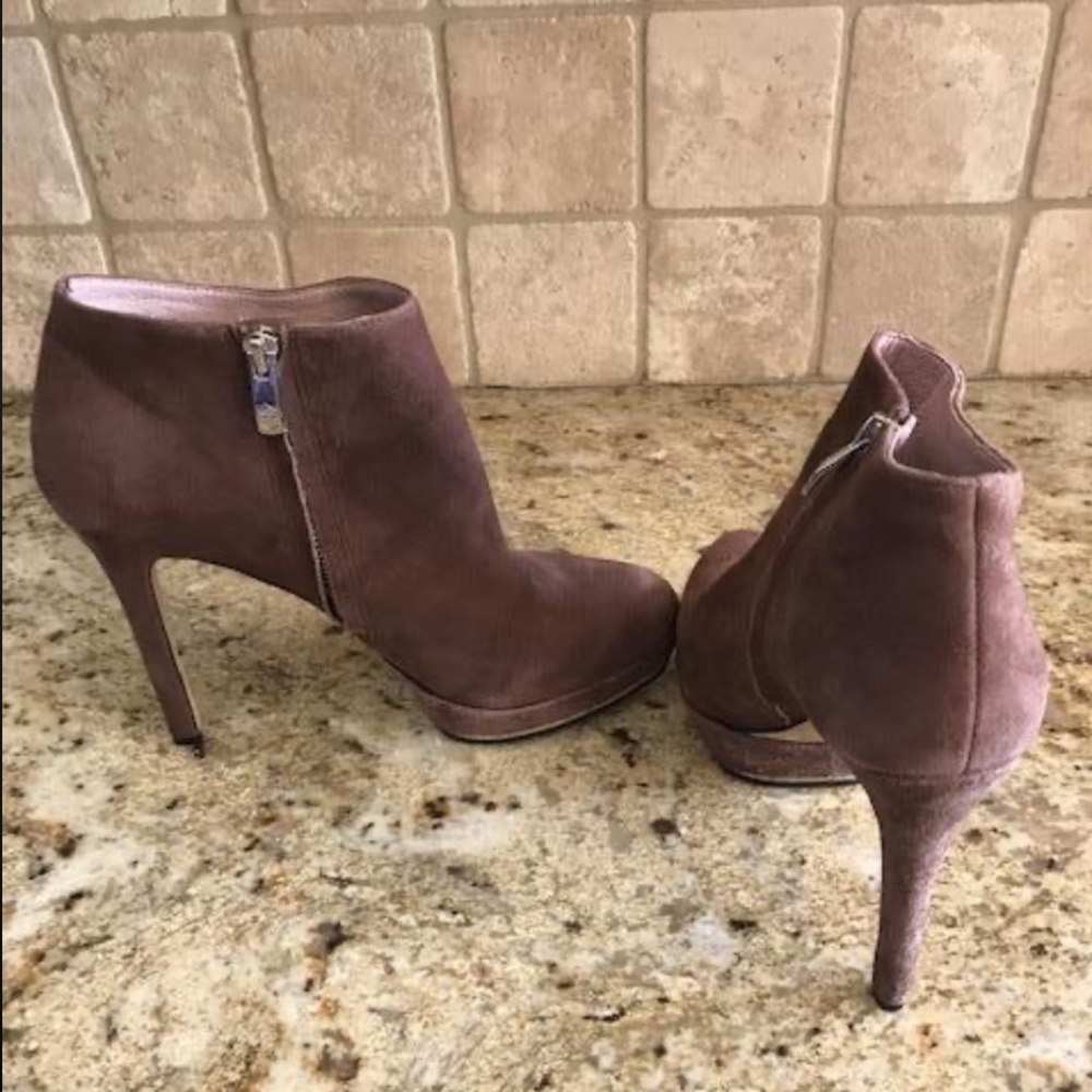 FRANCO SARTO stiletto suede boots sz 9  never worn 5" heel STUNNING SLEEK BOOT